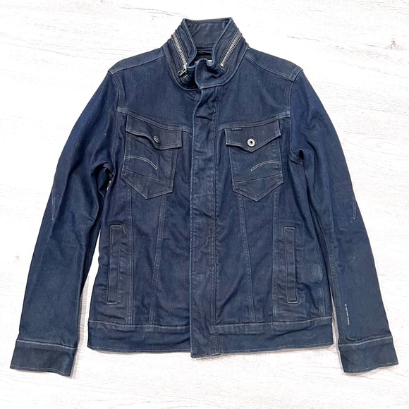 G STAR ARC CHOPPER 3D SLIM JACKET SIZE L Blue